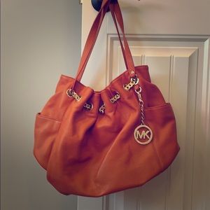 Orange Leather Michael Kors Bag